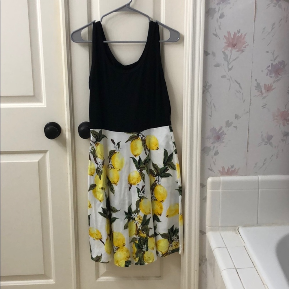 Lemon print dress **LAST CHANCE**